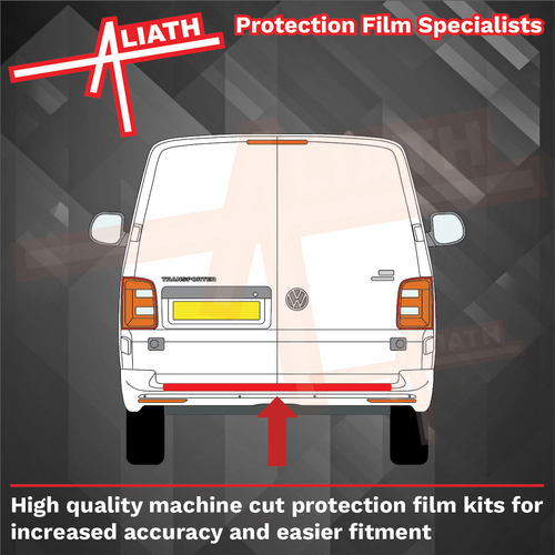VW Transporter Caravelle T6 Rear Bumper Scratch Guard Paint Protection Film T6.1 - Picture 2 of 3