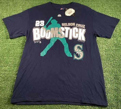 Seattle Mariners Nelson Cruz #23 Broomstick T-Shirt - Majestic Größe M - MLB