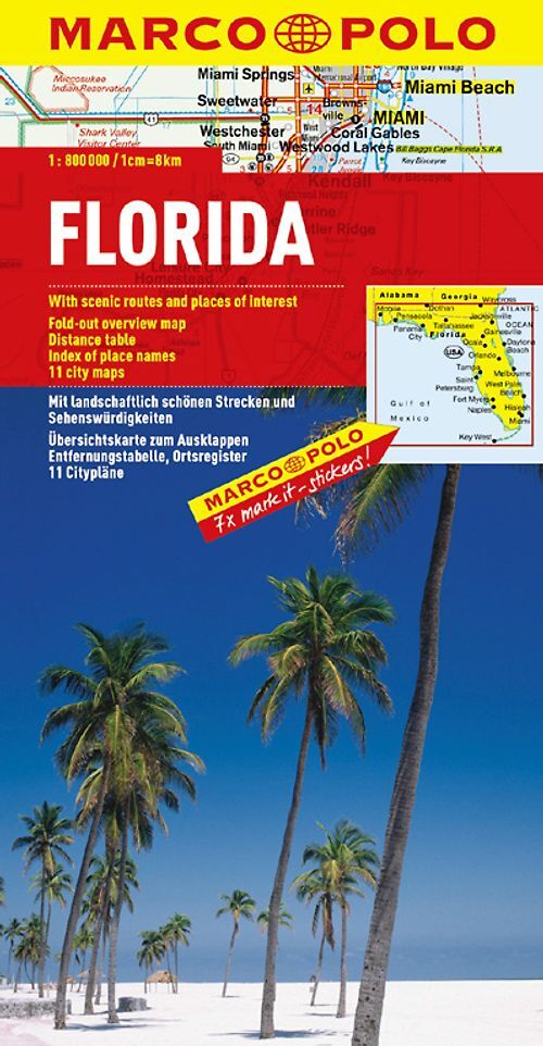 MARCO POLO Länderkarte Florida 1:800 000 - Unbekannt