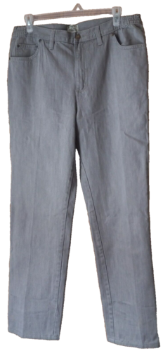 LIBERTY BLUES TALL Men's Size 38/40 Gray Jeans RELAXED FIT Elastic Waist