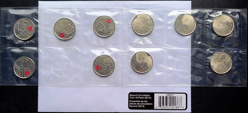 2013 Canada Laura Secord 25-Cents 10-Coin Pack in RCM Envelope - Brilliant UNC - 第 1/2 張圖片