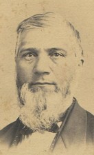 GRAY HAIRED MAN WITH AMISH BEARD. CDV. PHILADELPHIA, PA.