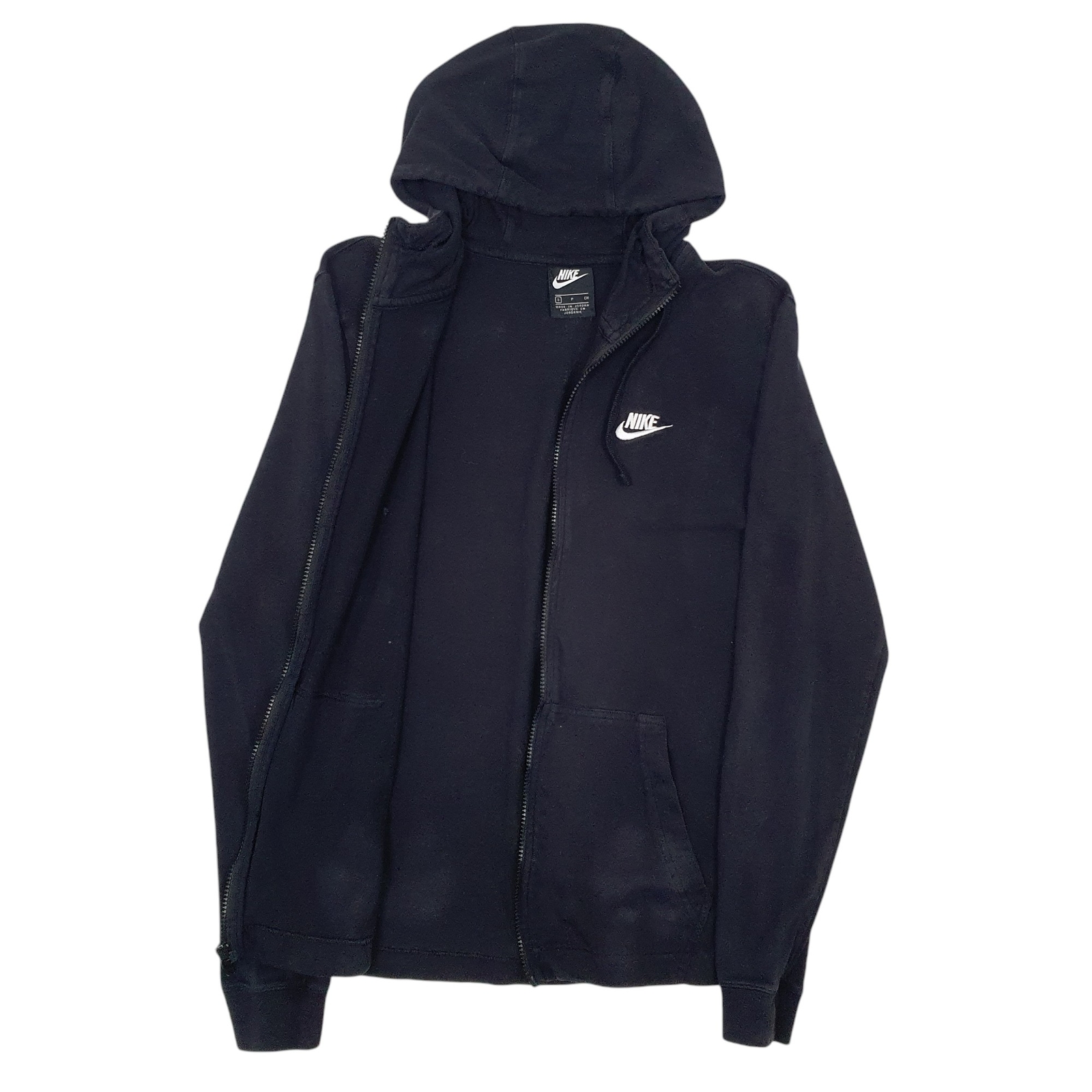 NIKE Full Zip Cotton Jumper Sweatshirt Mens S image 2