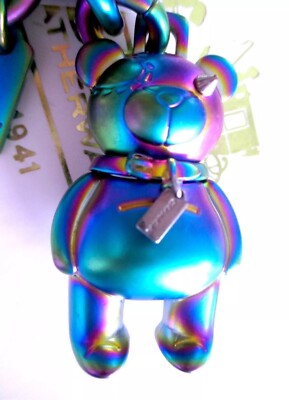 キーホルダー・キーリング COACH HOLOGRAM BEAR Charm Key Fob F87166 Coach 3D Iridescent Hologram Bear Key Fob Keychain Bag Charm