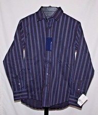 NWT Source DNM Men's Long Sleeve Striped Button Front Shirt Size S FREE Ship