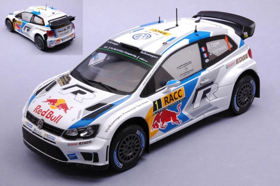 MODELLINO AUTO STATICO IXO VW POLO R #1 RALLY WM 2014 OGIER/INGRASSIA SCALA 1/24 - Immagine 2 di 4