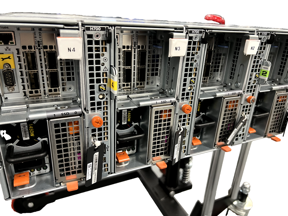 Dell EMC PowerScale H700-4U- 4 Node System, good battery risers. See ...