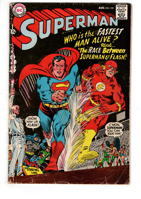 SUPERMAN #199 (1967) - GRADE 3.0 - 1ST RACE AGAINST FLASH - CURT