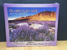 God's Creation He Only is My Rock Puzzle 500 piece 18 x 24 New Sealed USA