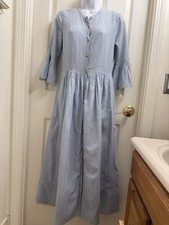 Ulla Johnson Striped Dress Blue White Maxi Tunic Size 2 Women's