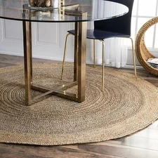 Rug Natural Jute Reversible Braided Round Jute Area Rag Rug Hardwood Floors