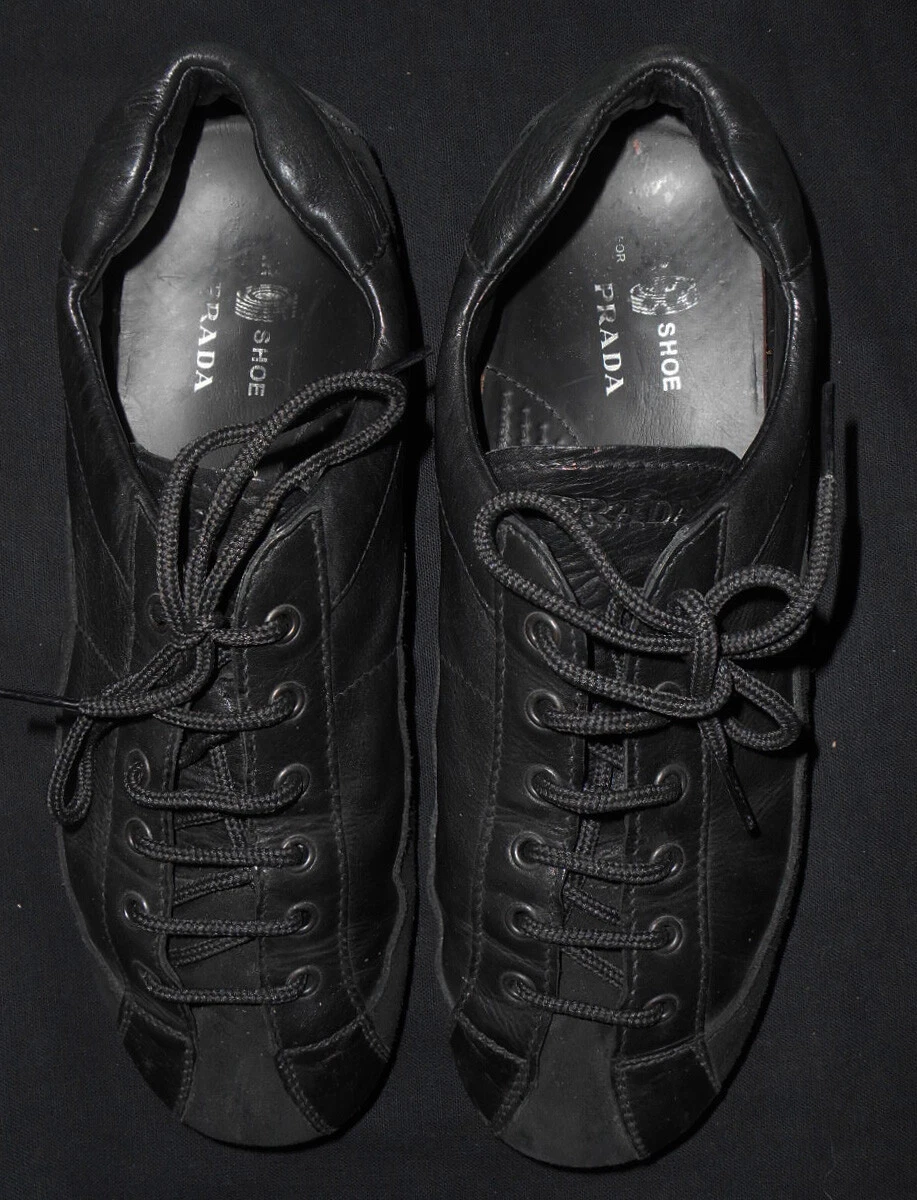 Classic Lacing: Men's Prada Lace Up Sneakers