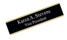 Name plateCustom Name Engraved BLACK Interchangeable Desk Name Plate ONLY 2 X 10