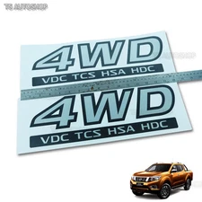 Grey Sticker Rear 4WD VDC TCS Tail Decal For Nissan Navara NP300 D23 Ute 2015 17