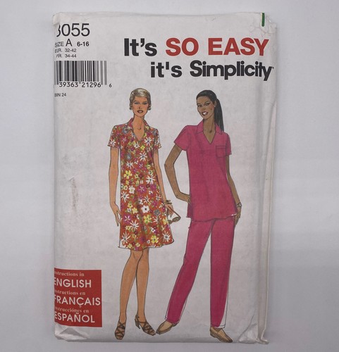 Simplicity Sewing Pattern 8055 Womens Dress Pants Shirt Sizes 6 To 16 Uncut