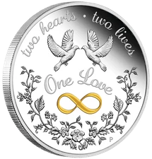 2021 One Love 1oz $1 SILVER PROOF COIN Perfect Valentine's Day Gift Collectible 