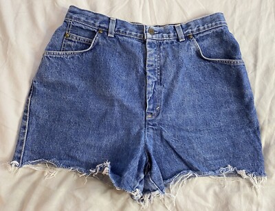 Vintage Wmns Levis Denim Jean Cutoff Shorts Orange Tab Size 32