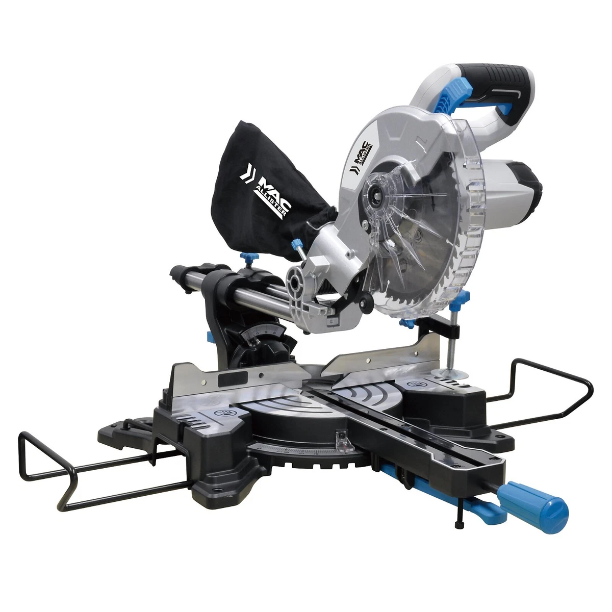 Mac Allister 1500W 220 240V 210mm Corded Sliding mitre saw MMIS210S B