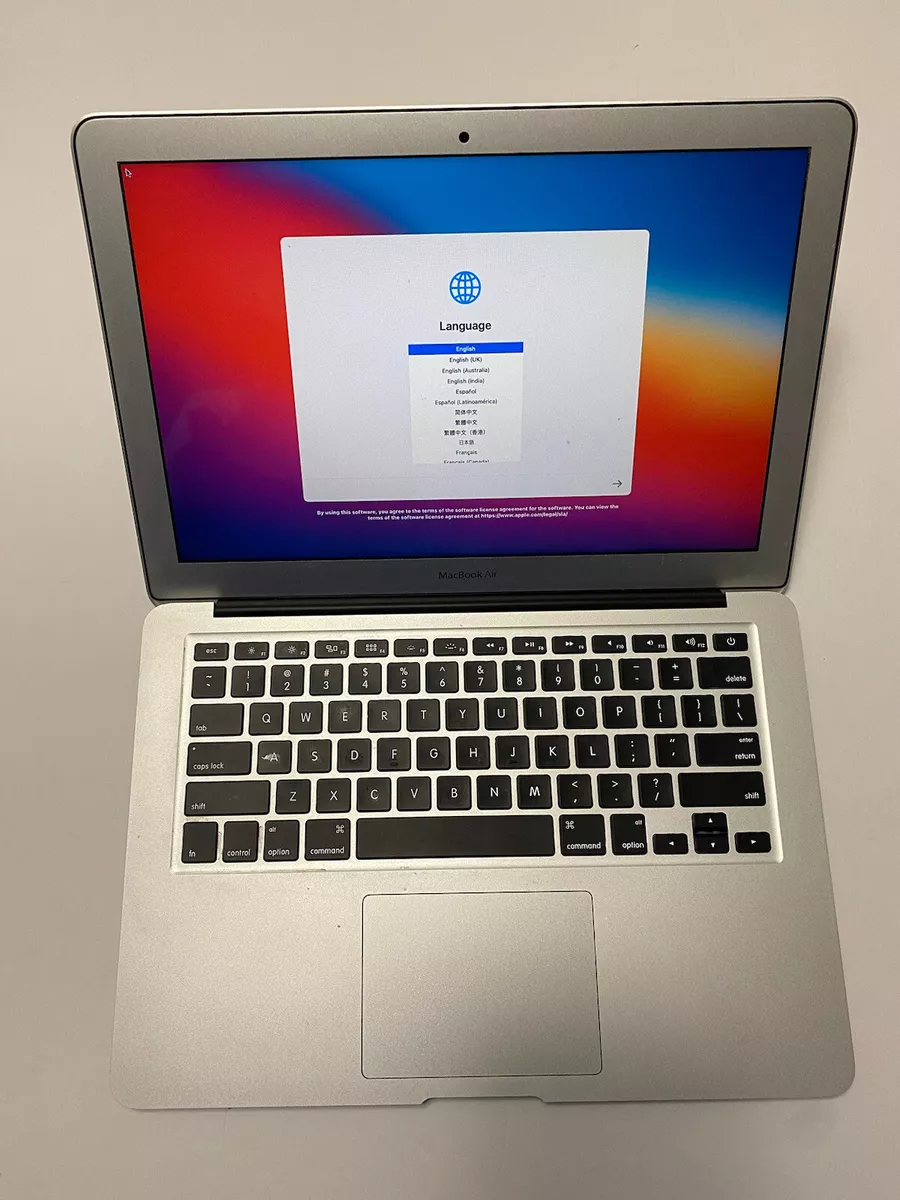Silver Apple MacBook Air Model A Inch Screen Works PLEASE READ