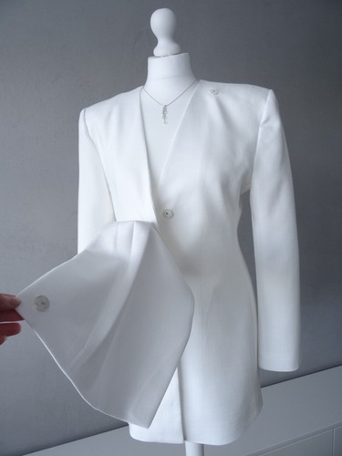 ZARA LIMITED EDITION ECRU BLAZER DRESS WITH KNOT DETAIL SIZE M - Picture 15 of 22