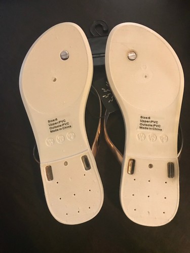 Olivia Miller Women's Benonia Flat Metallic flip flops ~ Rose Gold ~ 6M ~ NWT - Picture 2 of 3