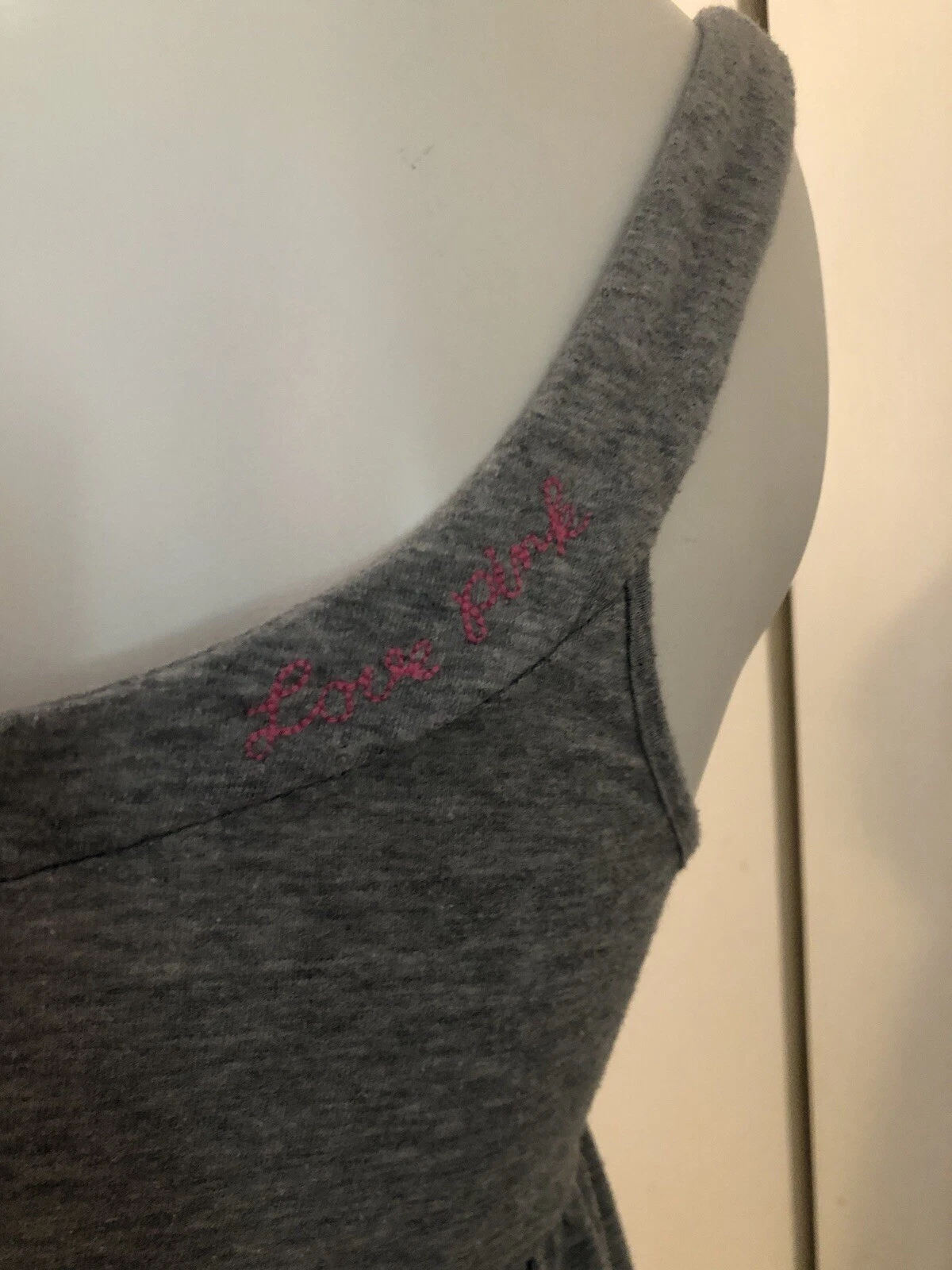 UNDERCOVER Mini abito Univ Of Pink Victoria Secret XS Babydall grigio casual in perfette condizioni