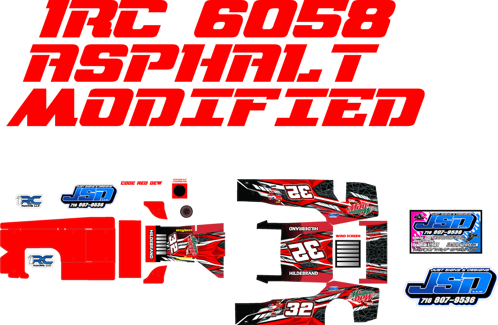 1RC ASPHALT MODIFIED 1RC6058 WRAP MTDCR THEME 1X18 SCALE | eBay