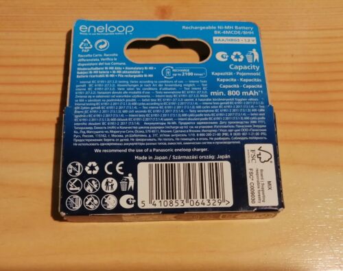 1x8 AAA eneloop Akku 800mAh 1,2V (Produktion 2024) - Bild 2 von 2