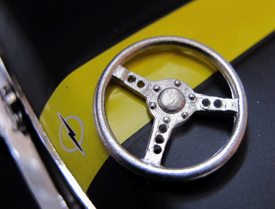 Sportlenkrad Lenkrad Classic GTI F1 Tuning Modellauto Umbau Metall Zubehör 1/18