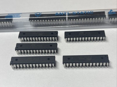 5 Stück - ATmega8-16PU   MPU - 8-Bit AVR Mikrocontroller   DIP-28 - NEU