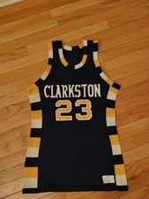 Clarkston HS Wolves Vintage 1970s Medalist Sand-Knit Game Worn Basketball Jersey