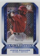 2013 Panini Elite Extra Edition Status Blue Die-Cut /100 Justin Williams #17 9gj