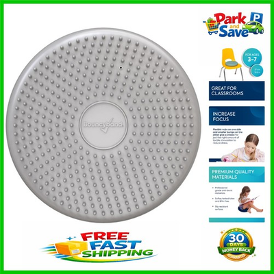 #ad Wobble Cushion with Pump for Kids – BouncyBand Silver Wiggle Seat 10.75” D $40.49