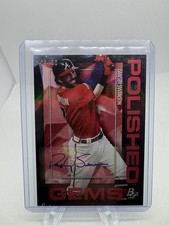 2020 Bowman Platinum Polished Gems 09/50 Dansby Swanson #PG-4 Auto 