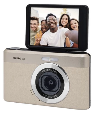 Kodak PIXPRO C1 Compact Digital Camera (Tan)