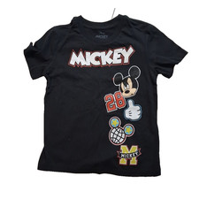 Kids Mickey 28 T-Shirt Size 4/5 New With Tags in Black