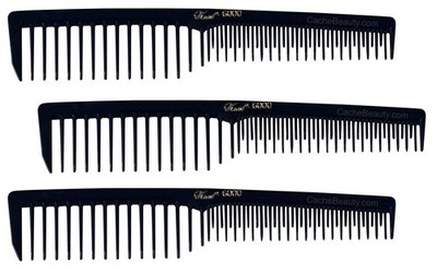 Krest Pro Care: Black Space Tooth Comb #6000 3 Count (Pack of 1),
