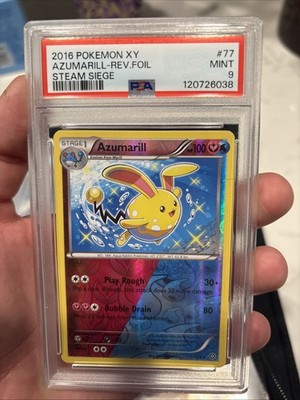 Pokémon TCG Azumarill Steam Siege Reverse Holo 77/114 LP/NM Condition
