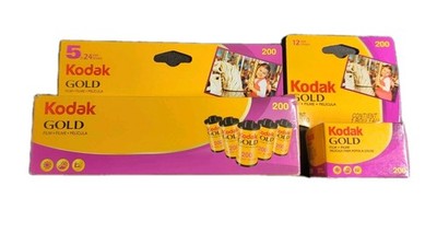 KODAK GOLD ISO 200 5 pack 24 Exp pose 35mm Film Expired 04/2009 & 1 -12 exp pack