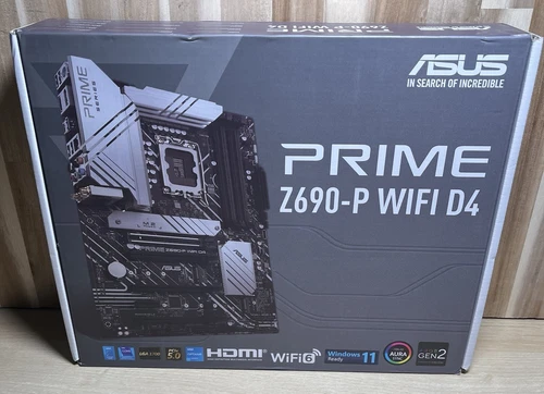 ASUS PRIME Z690-P WIFI D4 Motherboard LGA1700, Windows 11 Ready- New Sealed