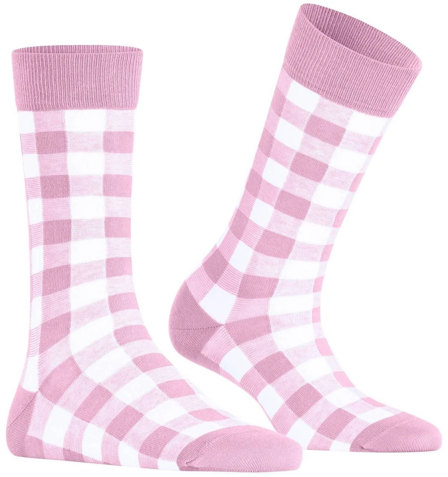 Burlington Aux femmes Vichy V rifi Coton Chaussettes - Rose - Photo 2/4