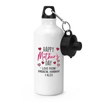 Personalisiert Happy Muttertag Schrift Love Sports Wasserflasche Mama Süß Herz