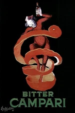 Leonetto Cappiello Bitter Campari 1921 Vintage Alcoholic Liqueur Advertising Liq