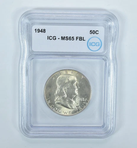 1948 Franklin Half Dollar MS65 FBL ICG