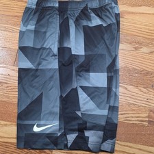 Nike Boys Dri-Fit Shorts - Gray  and White - L NWOT