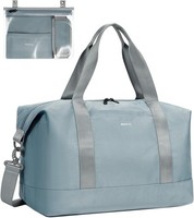 Reisetasche Faltbar 30L Grau HandgepäCk Sporttasche 45X36X20 Mit Nass-Tasche