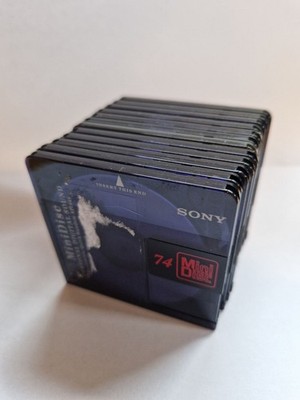 12 Sony Minidisc schwarz / Personal Digital Sound MD / Marken M-Disc