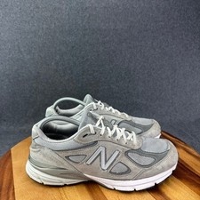 New Balance 990v4 Made in USA Grey Suede Mesh Running Shoes W990GL4 Womens 10