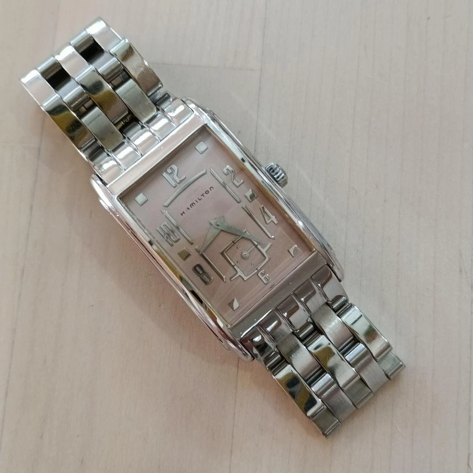 Hamilton Reloj Mujer Caja Rectangular Acero Inoxidable Plata Índice Mixto Cuarzo Foto 2 de 4