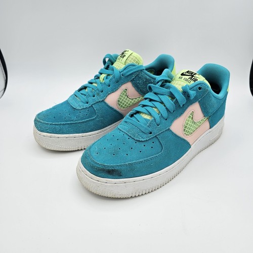 NIKE AIR FORCE 1 ’07 LV8 Men's Size 6/Women's 7.5 ORACLE AQUA GHOST GREEN
